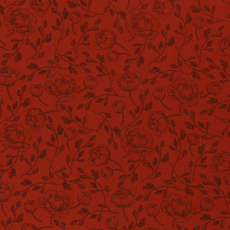 Musselin - Blumen terracotta