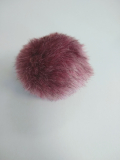 Bommel mit Druckknopf - Pink 6cm