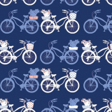 Jersey - Fahrräder In Blue Art Gallery Fabrics