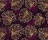 Jersey - Monstera violett/gold Fräulein von Julie