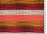 French Terry - Streifen Strickoptik orange
